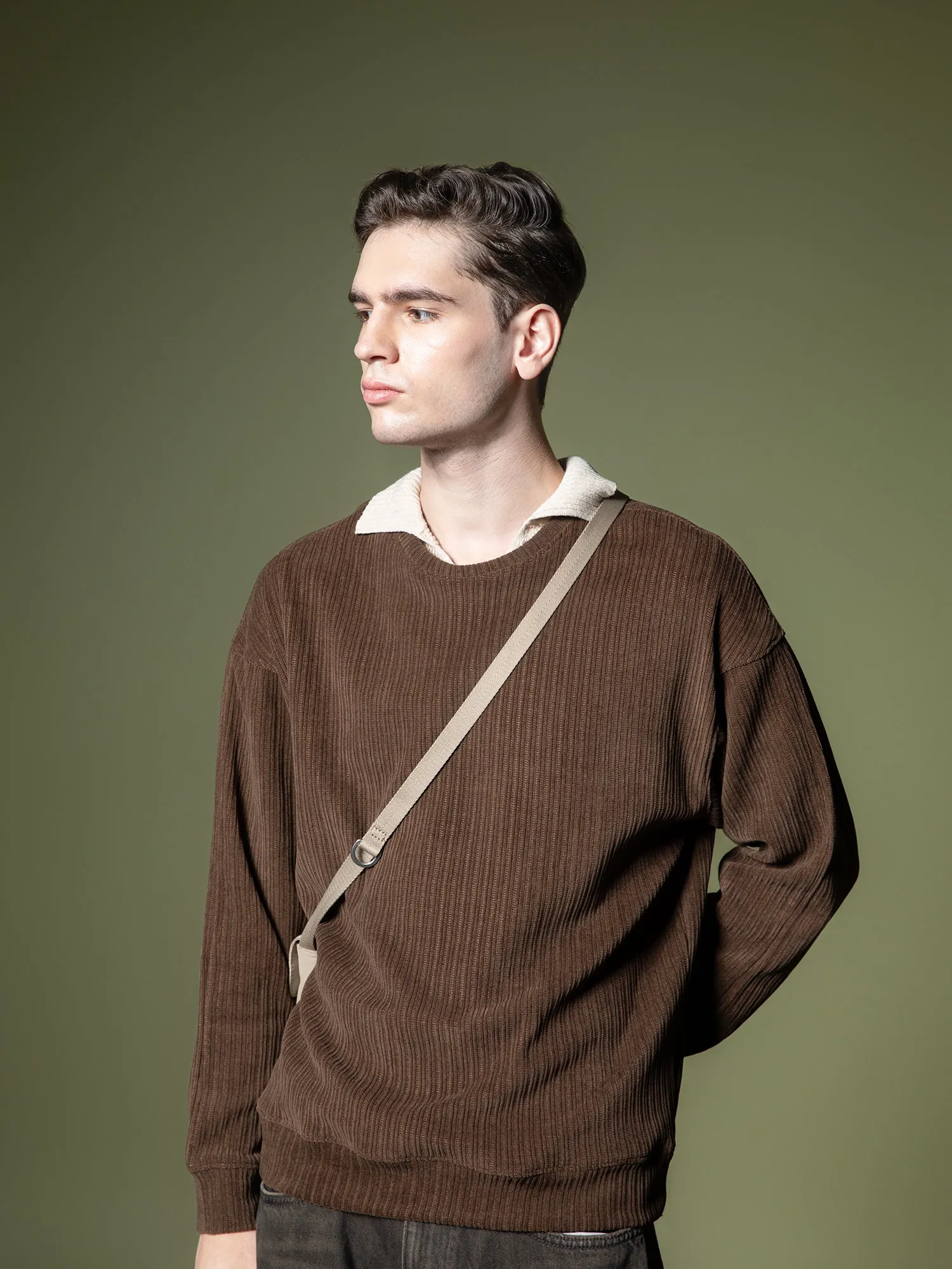 Woven texture sweatshirt