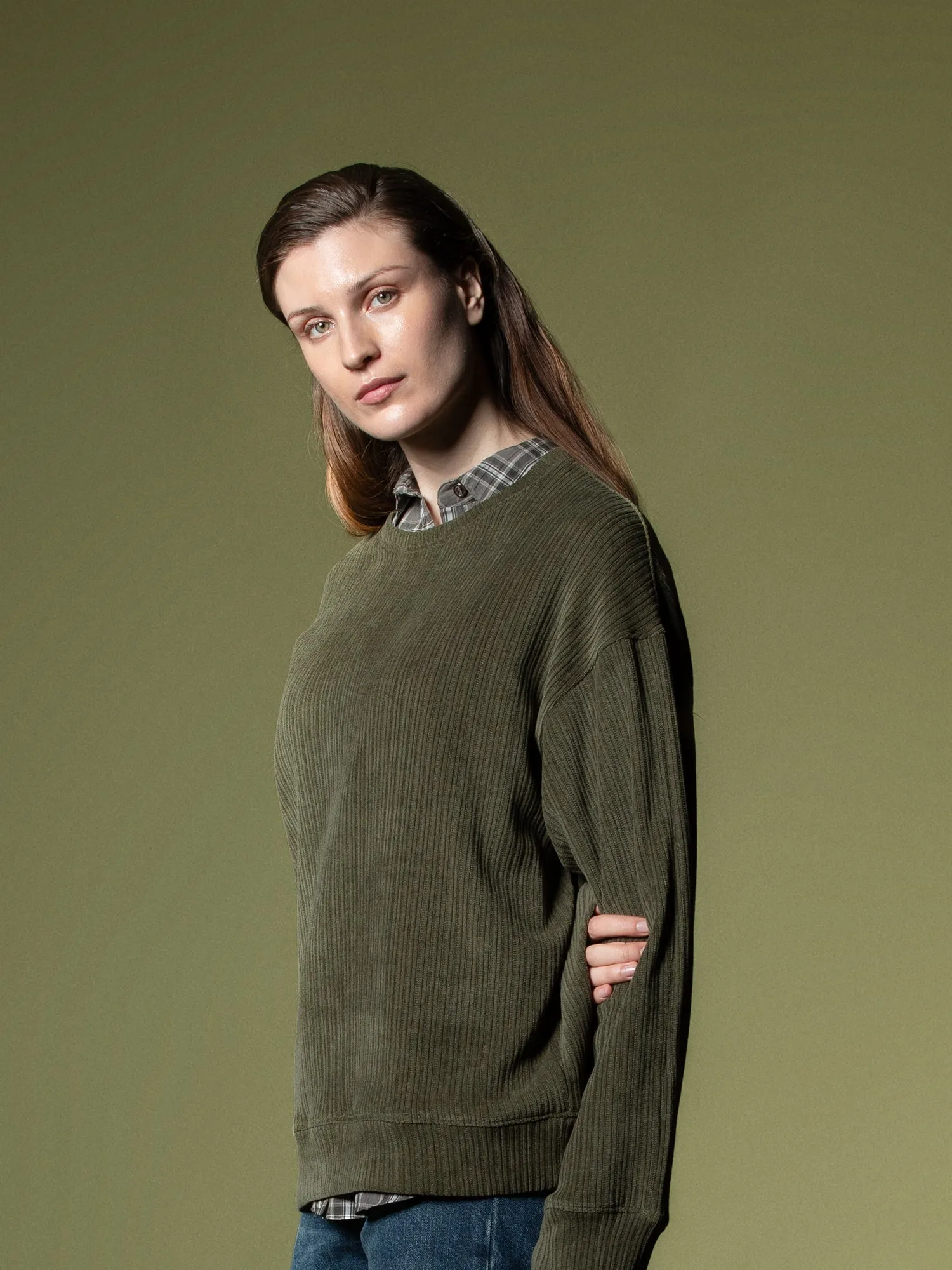Woven texture sweatshirt