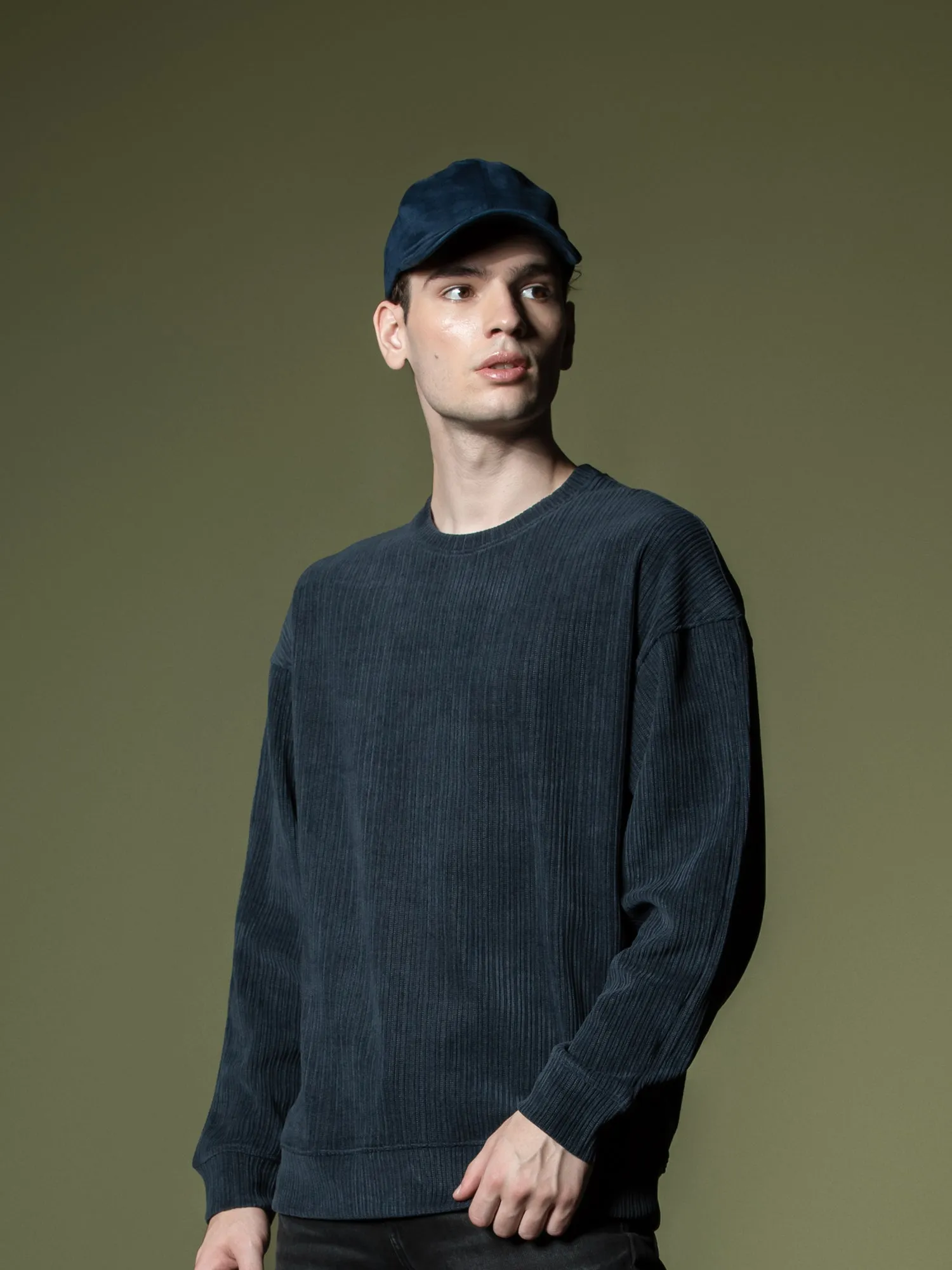 Woven texture sweatshirt