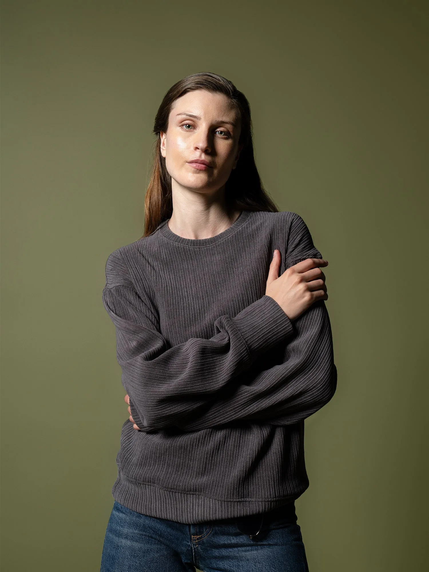 Woven texture sweatshirt