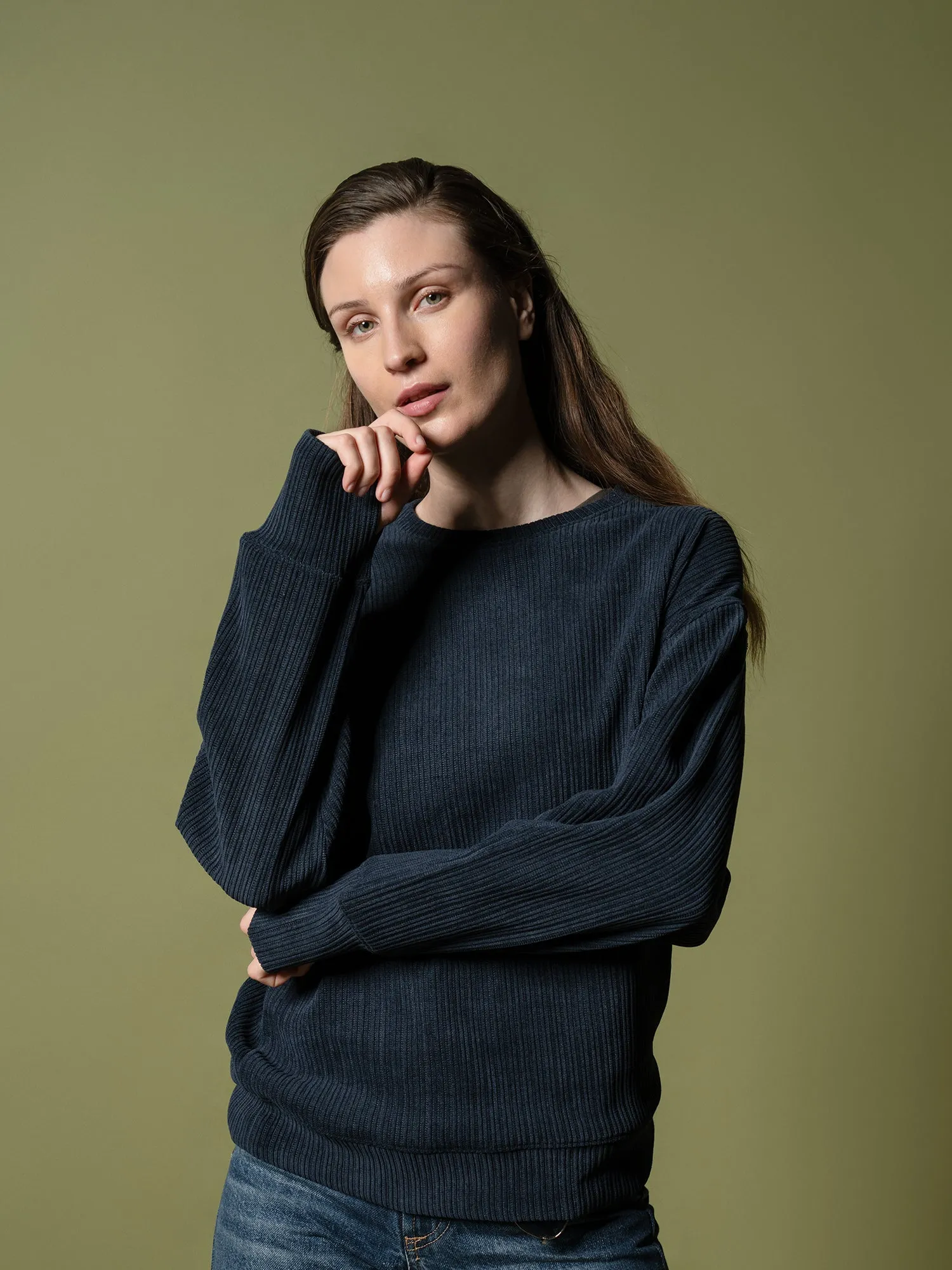Woven texture sweatshirt