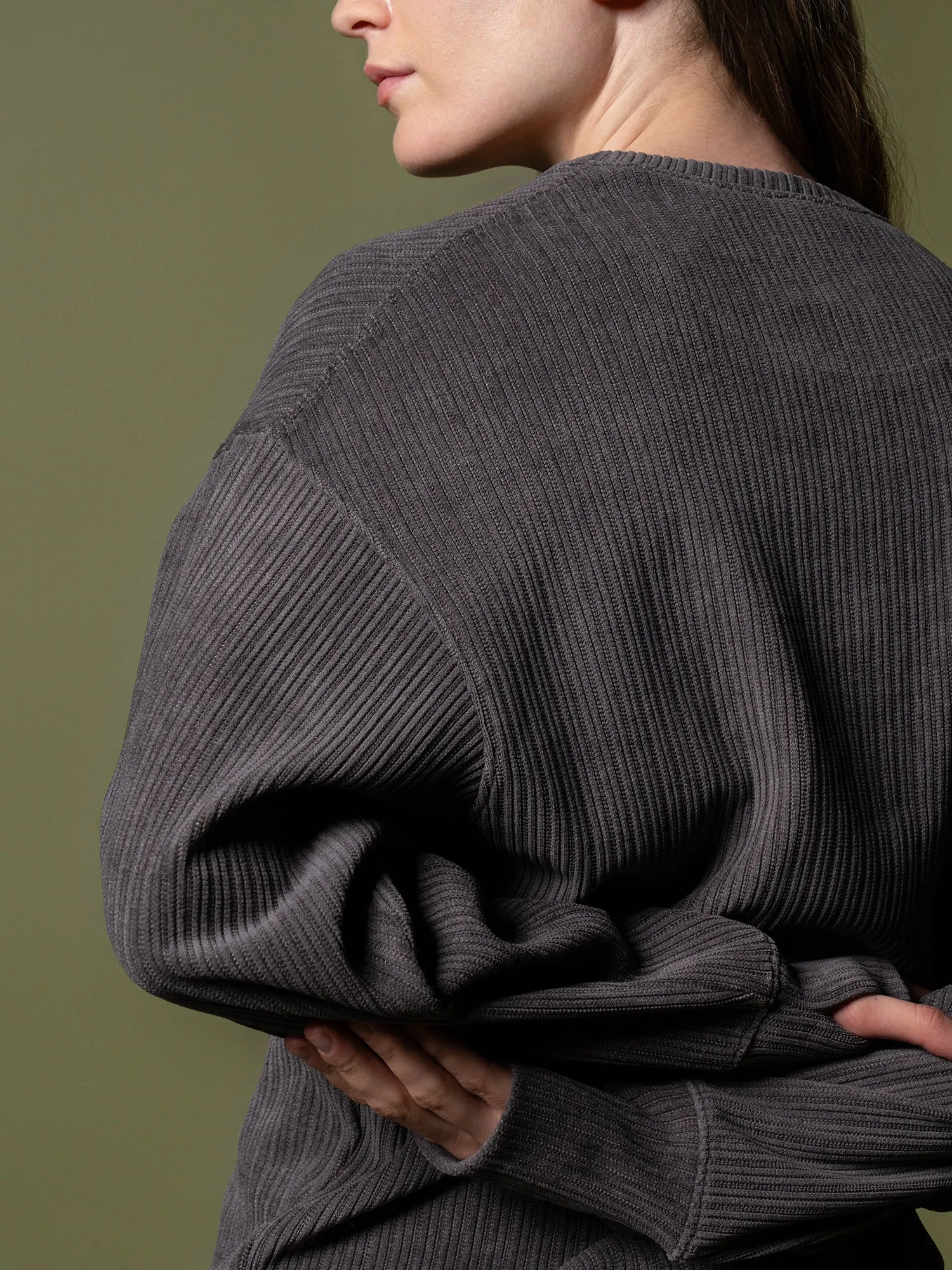 Woven texture sweatshirt