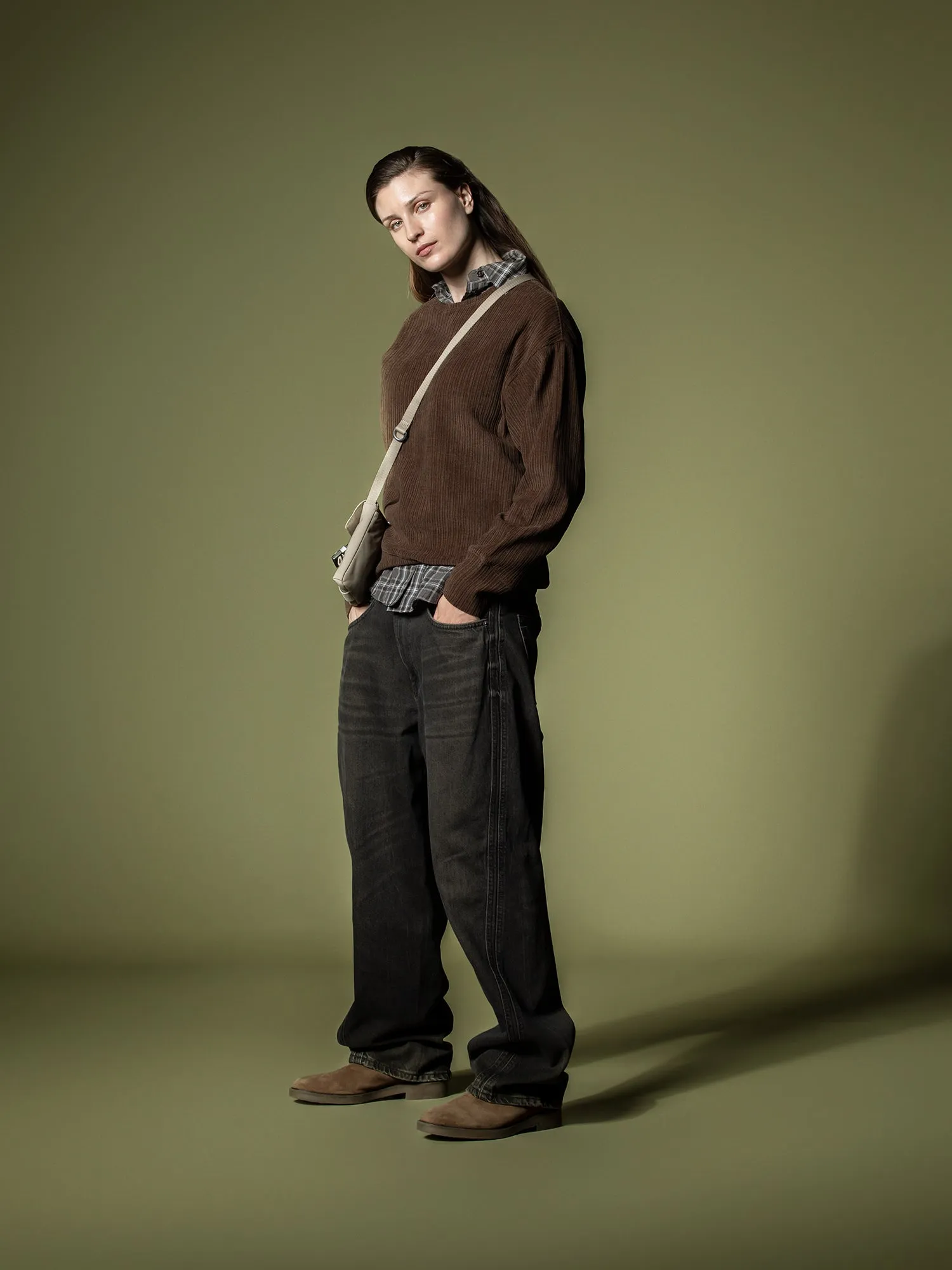 Woven texture sweatshirt