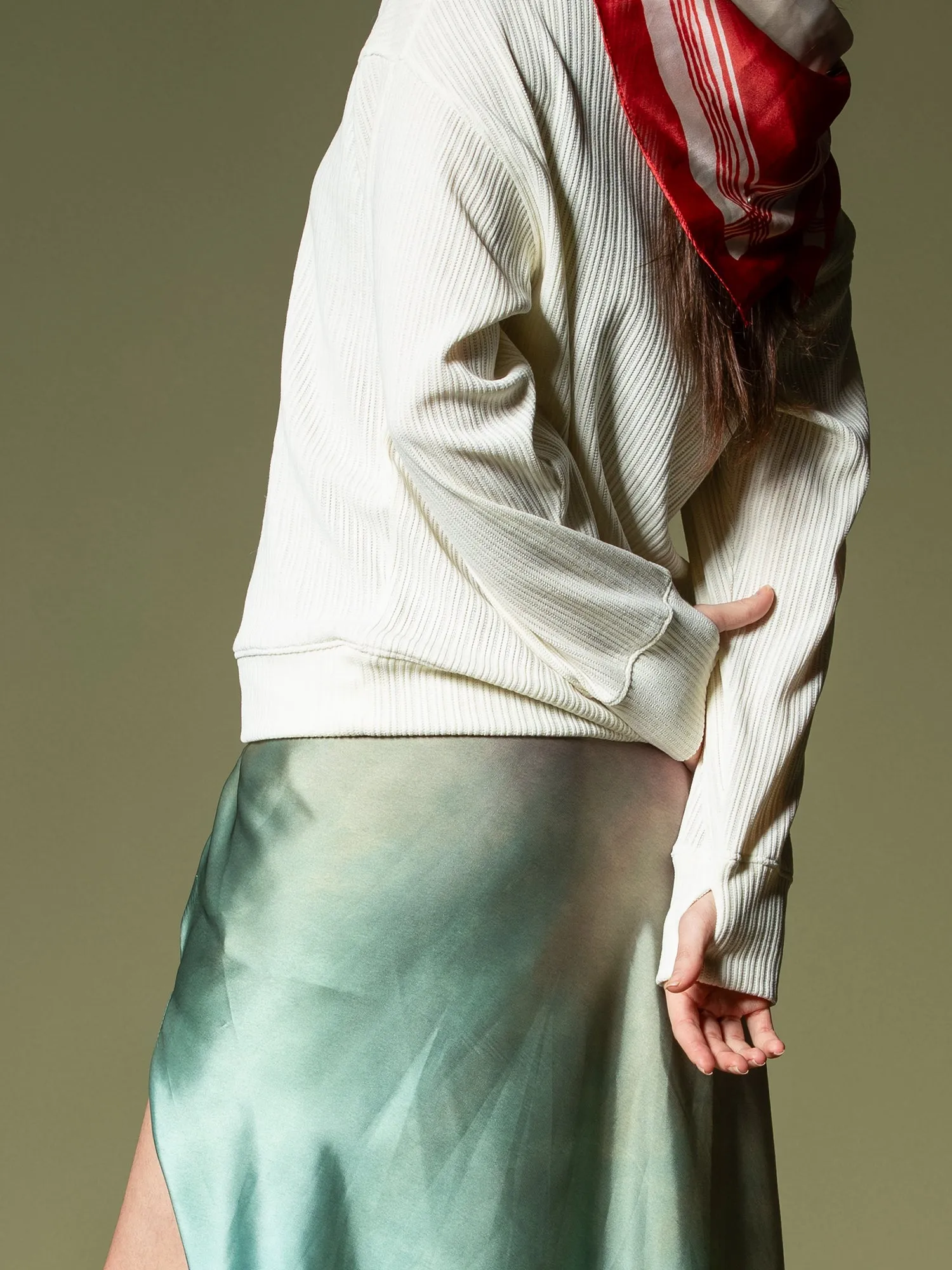 Woven texture sweatshirt