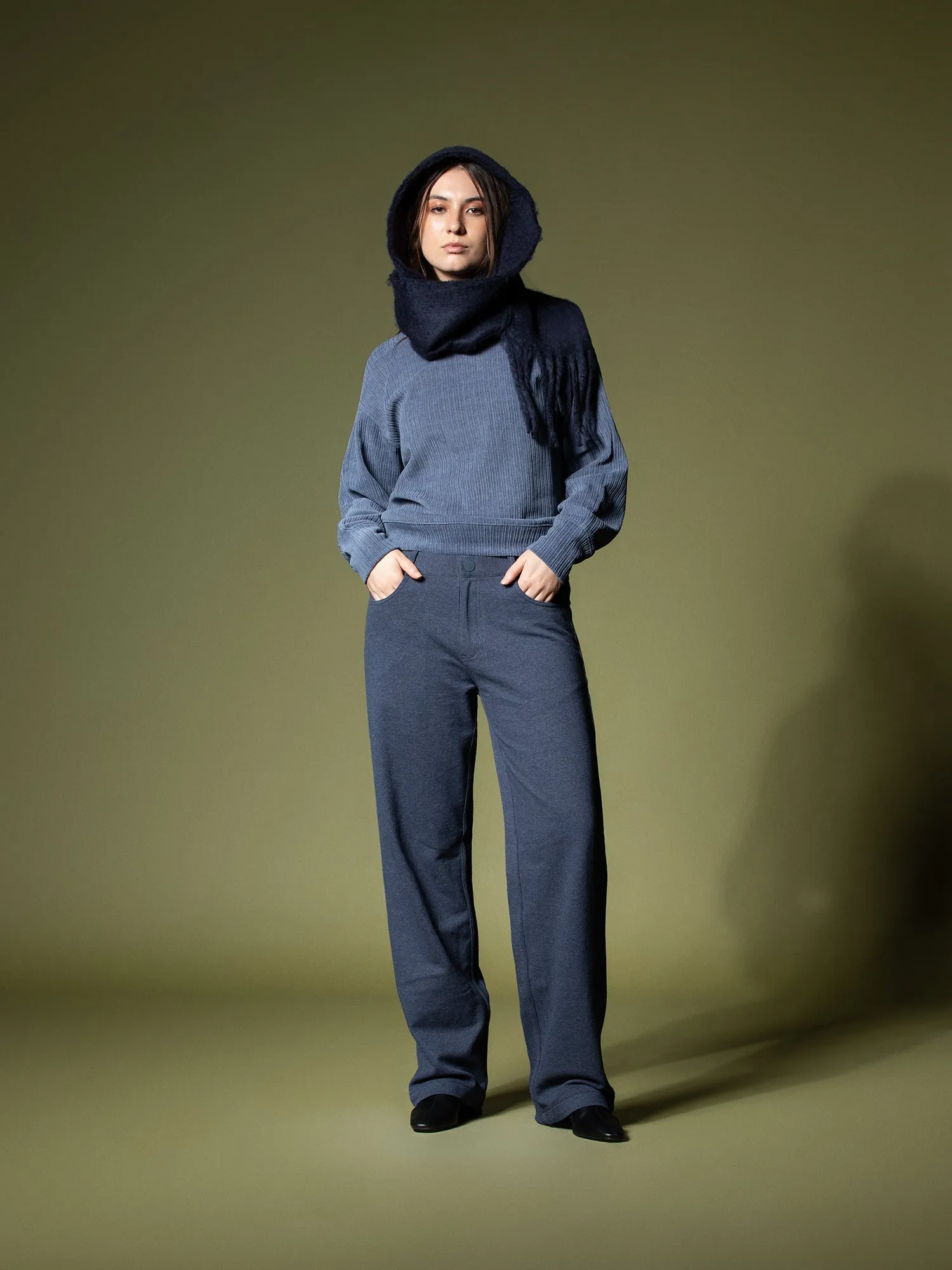 Woven texture sweatshirt