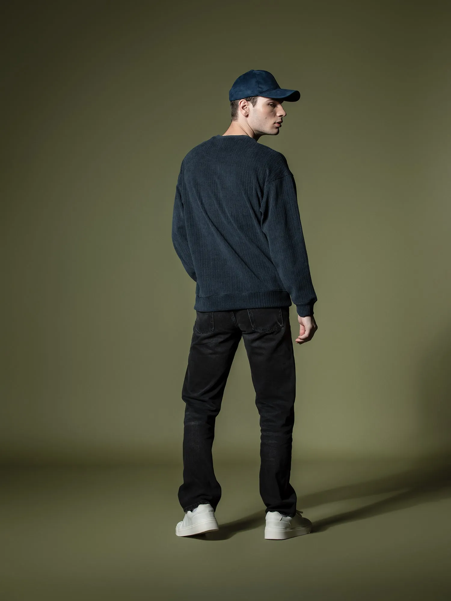 Woven texture sweatshirt
