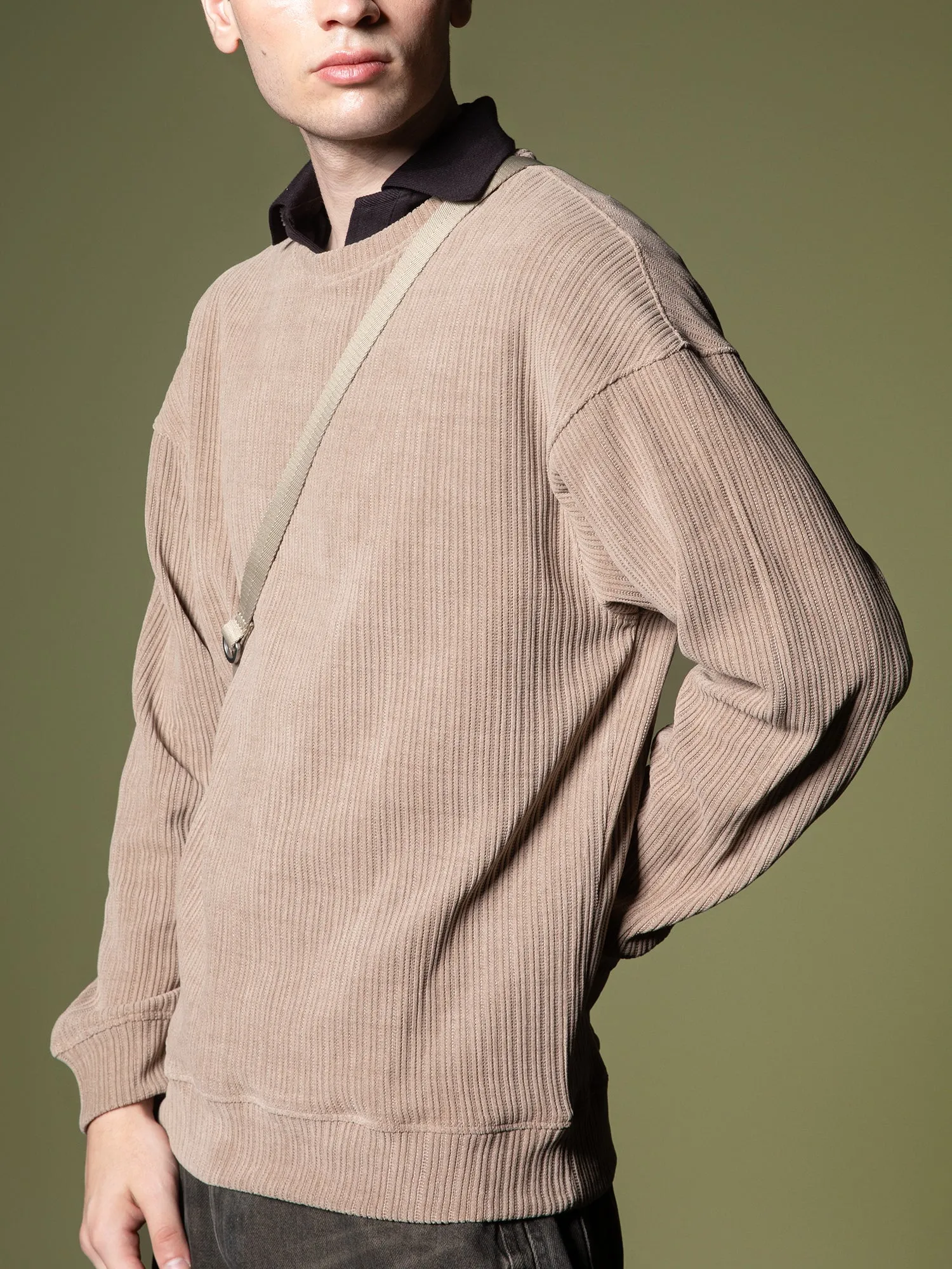 Woven texture sweatshirt