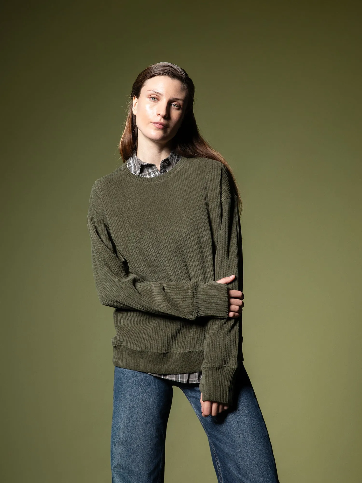 Woven texture sweatshirt