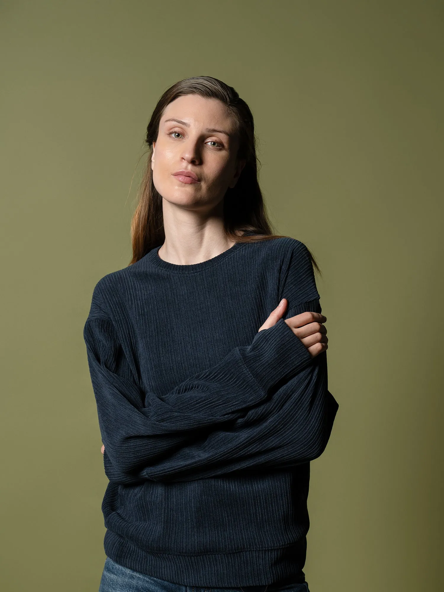 Woven texture sweatshirt