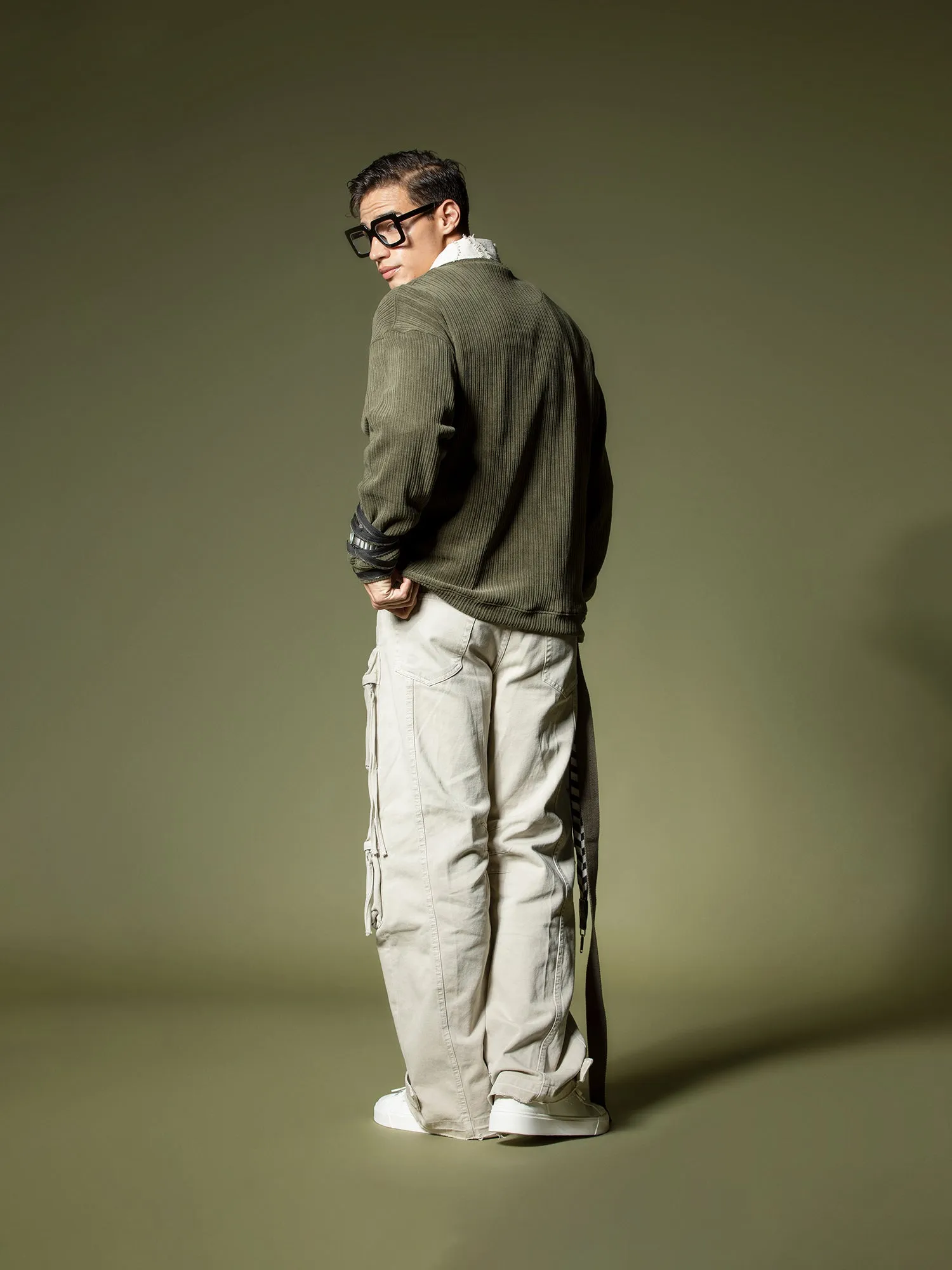 Woven texture sweatshirt