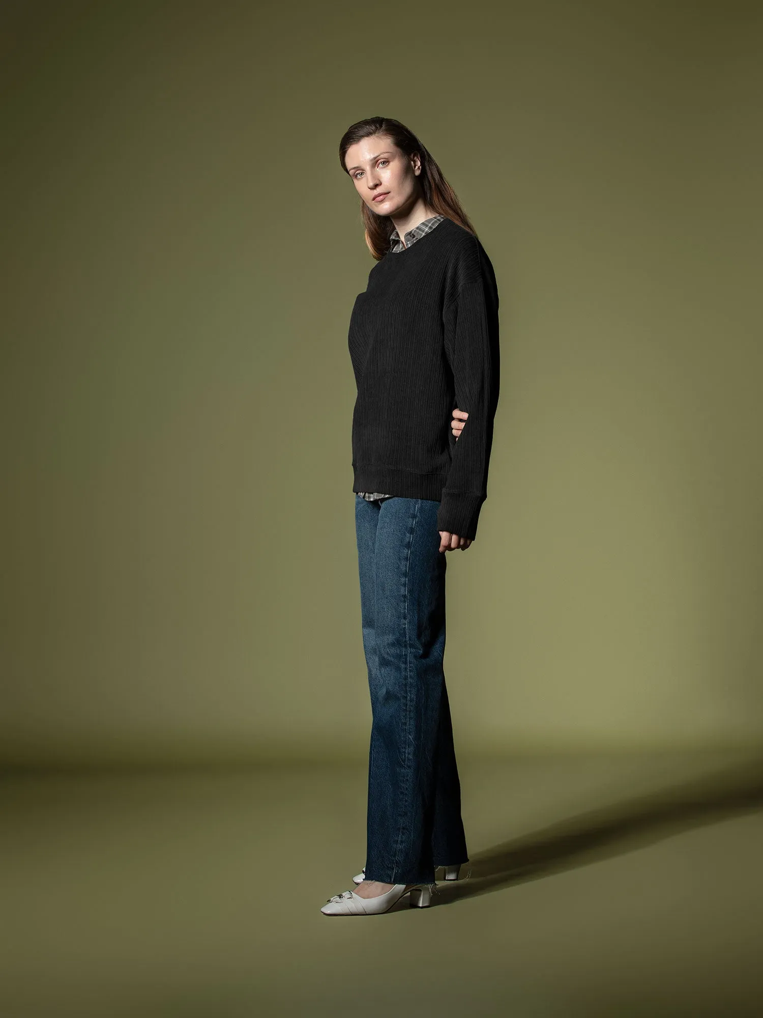 Woven texture sweatshirt