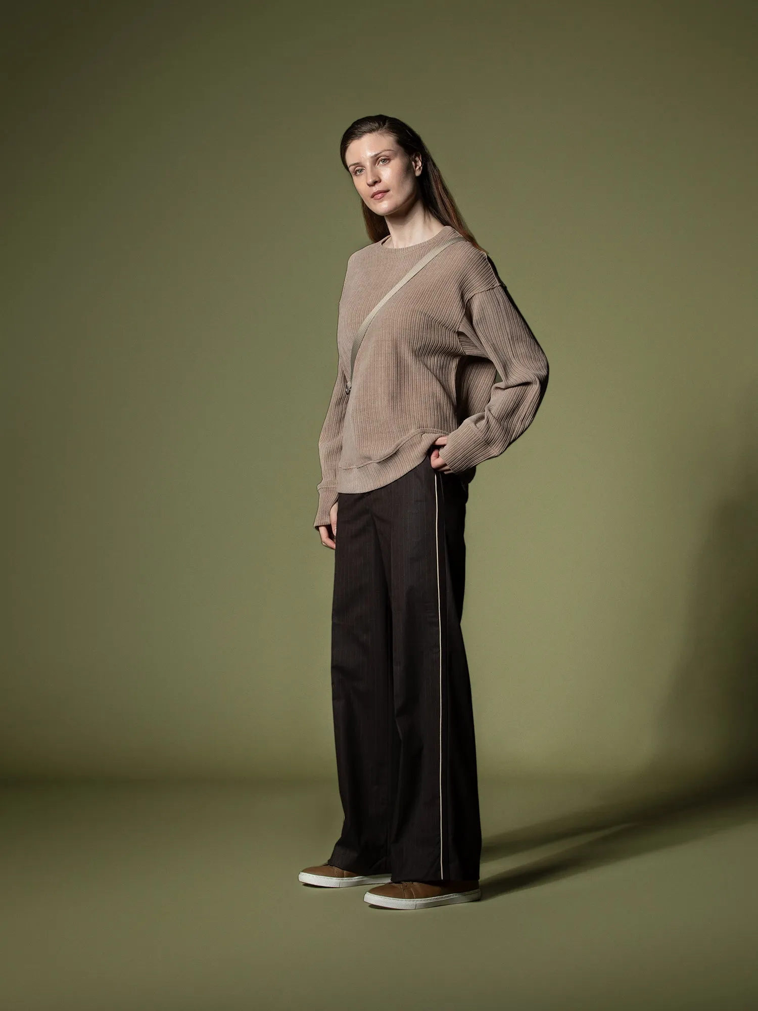 Woven texture sweatshirt