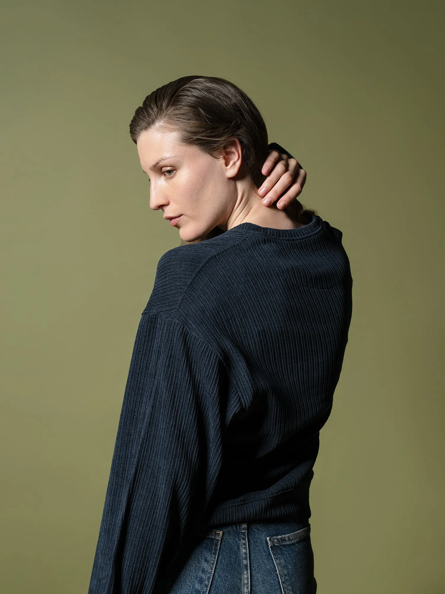 Woven texture sweatshirt