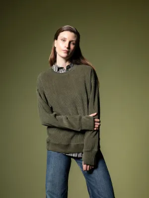 Woven texture sweatshirt
