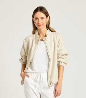 Yarra Trail stone linen jacket