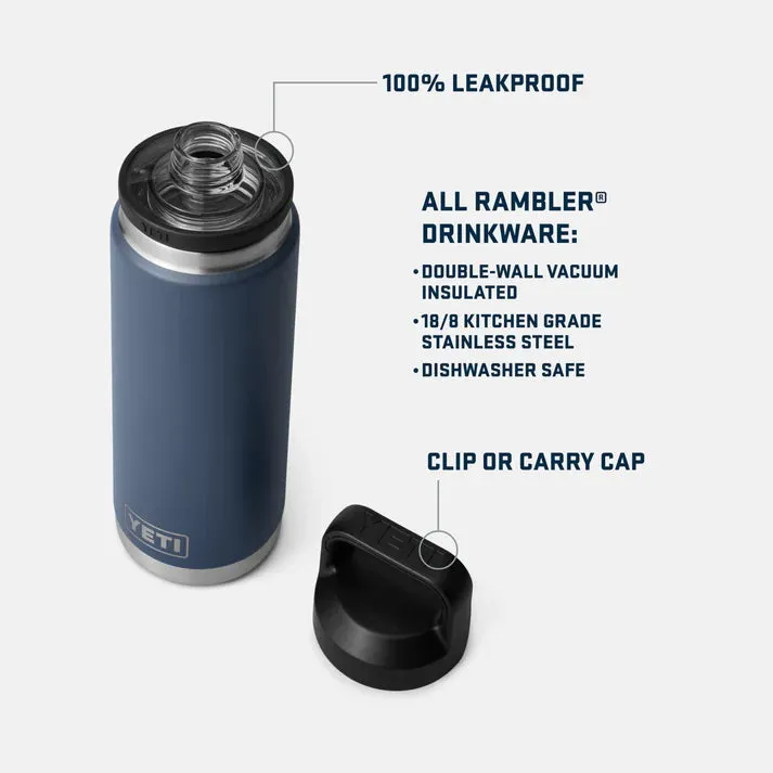 YETI Rambler 26 OZ (769ml) Bottle With Chug Cap - Black