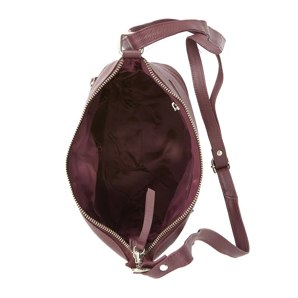 Zip-Fasten Leather Shoulder-Bag  - JEWN39001 / 325 228