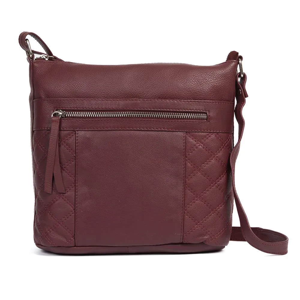 Zip-Fasten Leather Shoulder-Bag  - JEWN39001 / 325 228