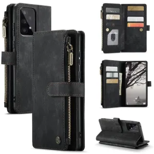 Zipper Leather Wallet Case For Samsung Galaxy A Series