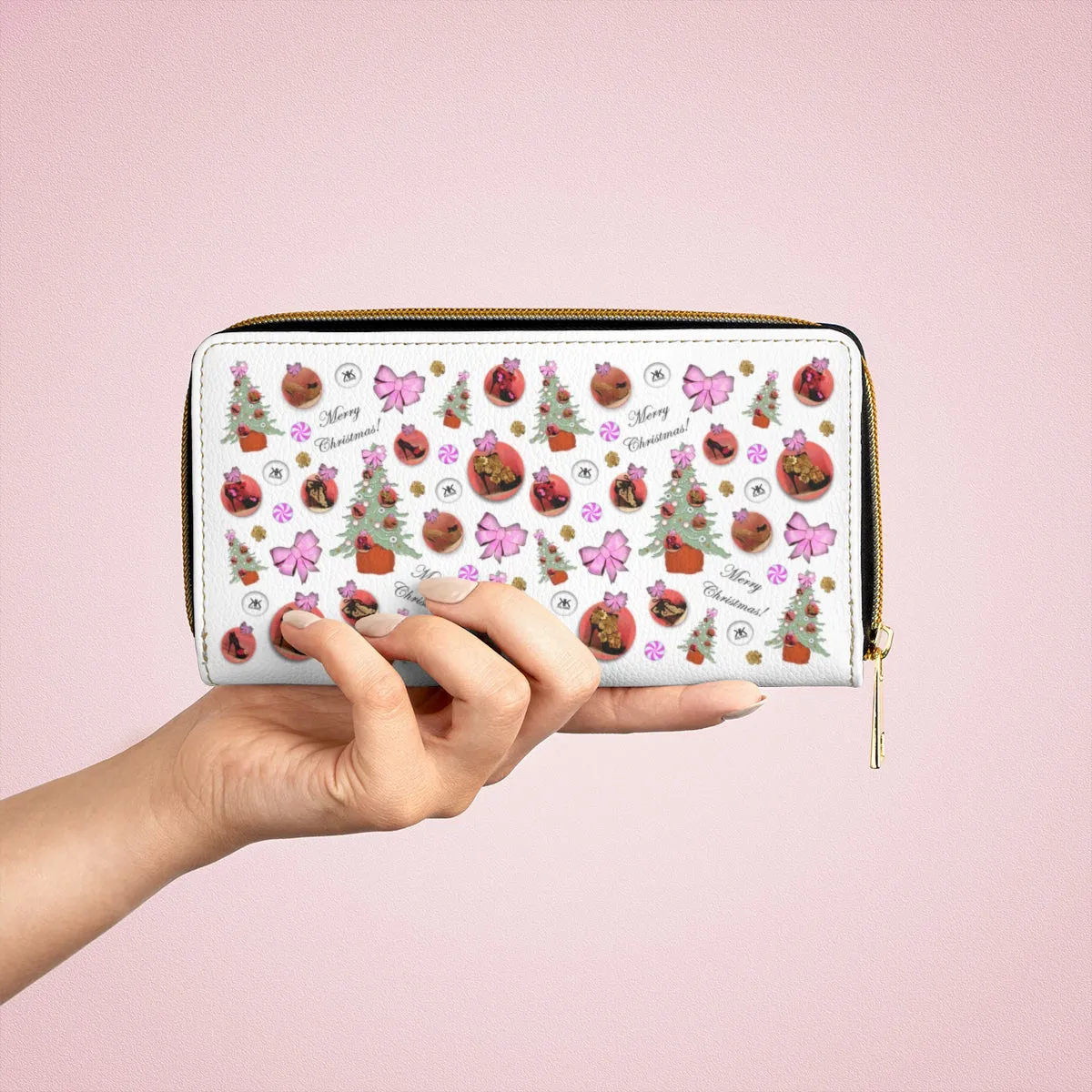 Zipper Wallet 'Pink Christmas'