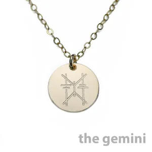 ZODIAC SIGN DISC NECKLACE