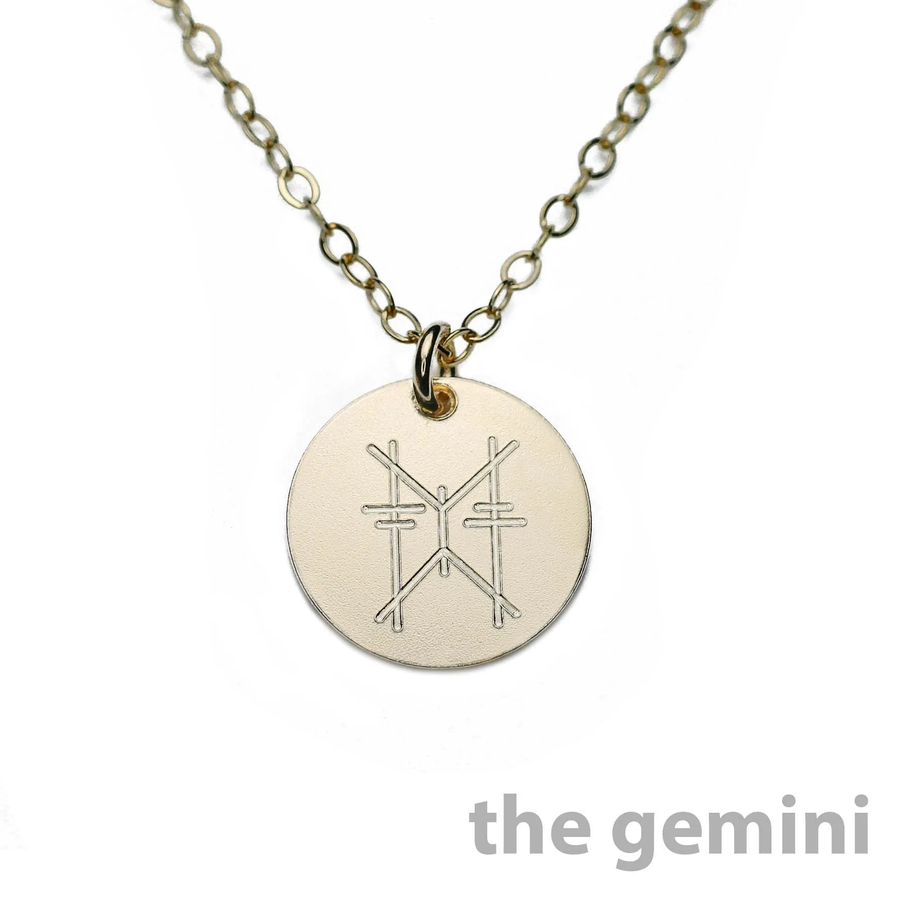 ZODIAC SIGN DISC NECKLACE