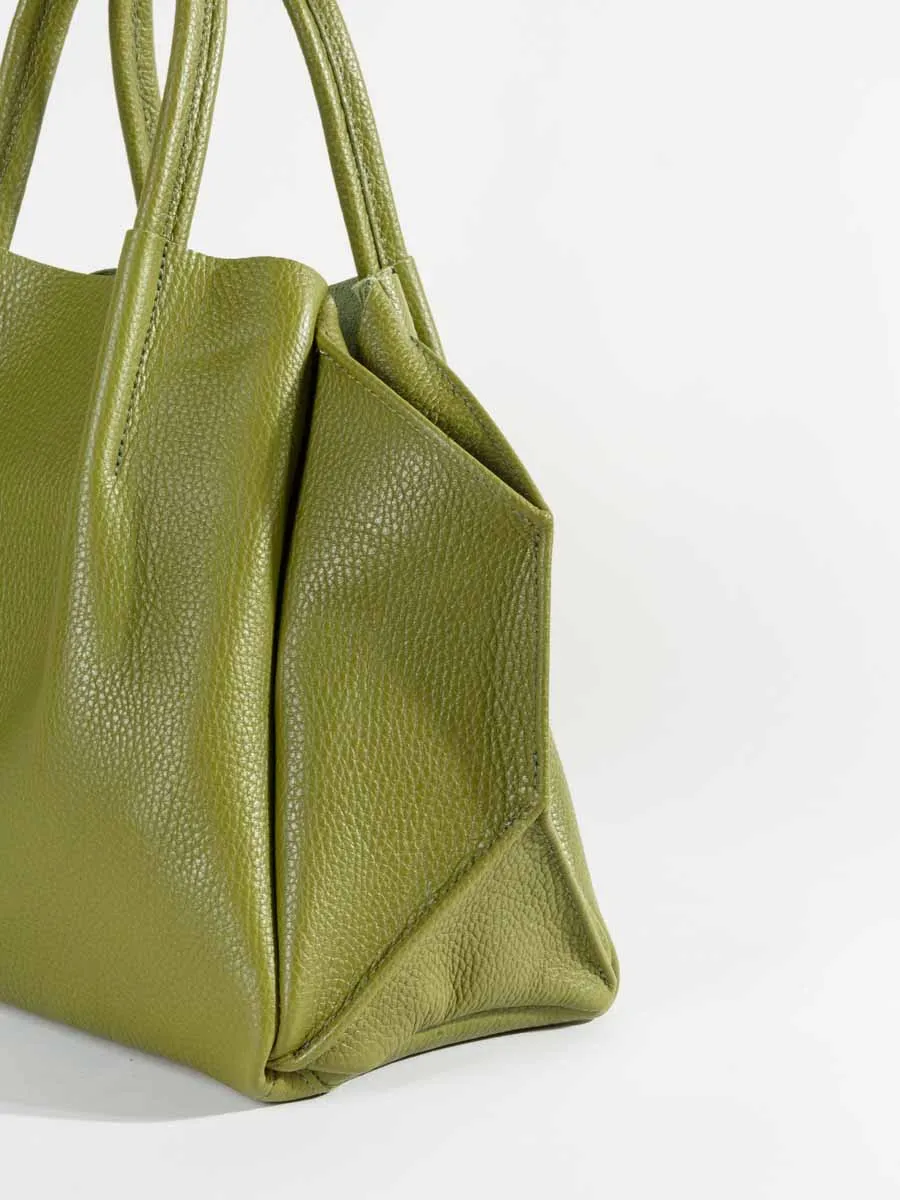 zoe pebble leather avocado