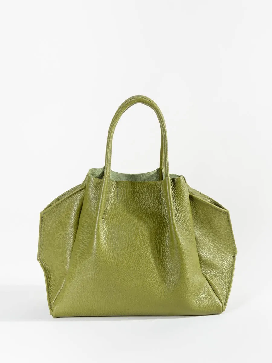 zoe pebble leather avocado