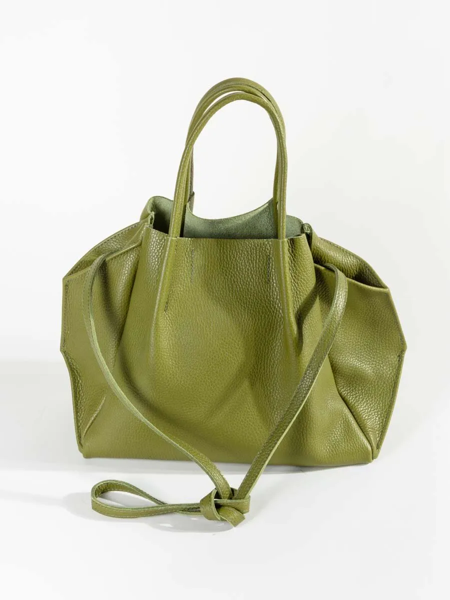zoe pebble leather avocado