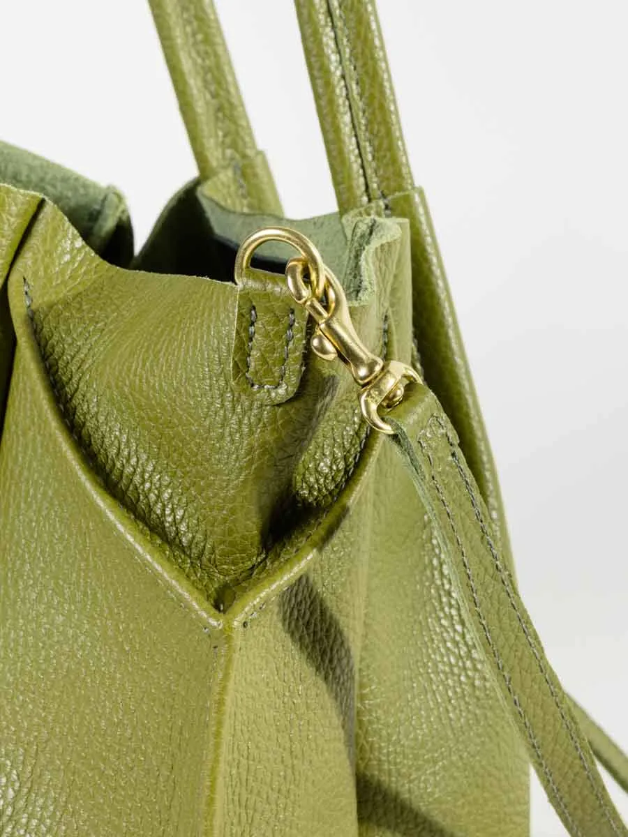 zoe pebble leather avocado
