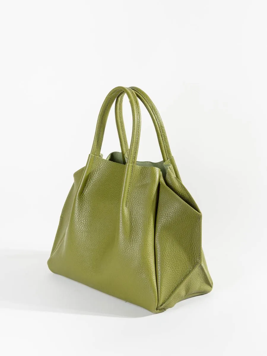 zoe pebble leather avocado